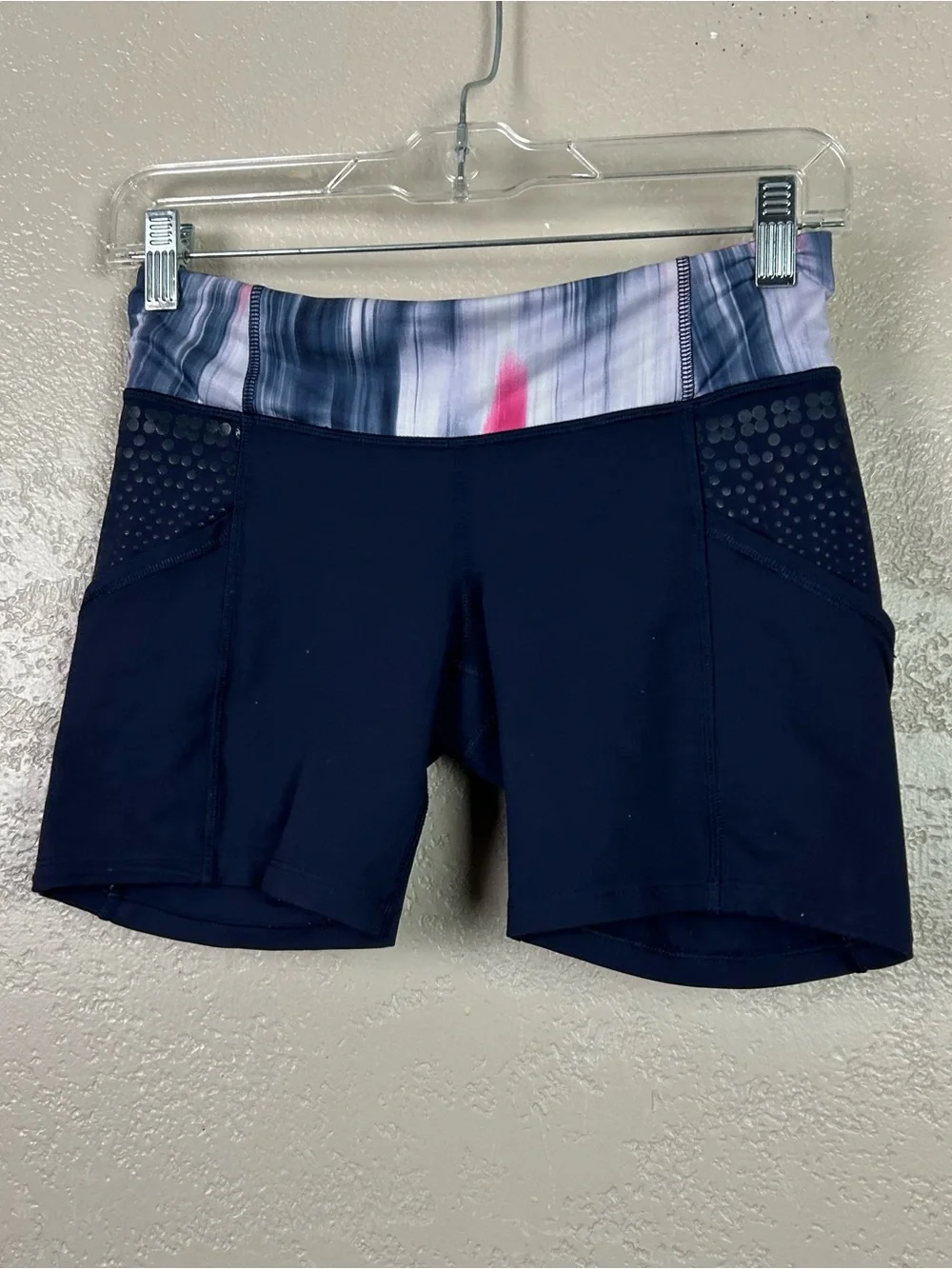 lululemon athletica Navy Shorts with Multicolor Waistband